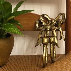 ✨Brass Bow Candle Holders✨